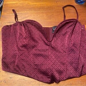 Windsor Deep Red Studded Bandeau